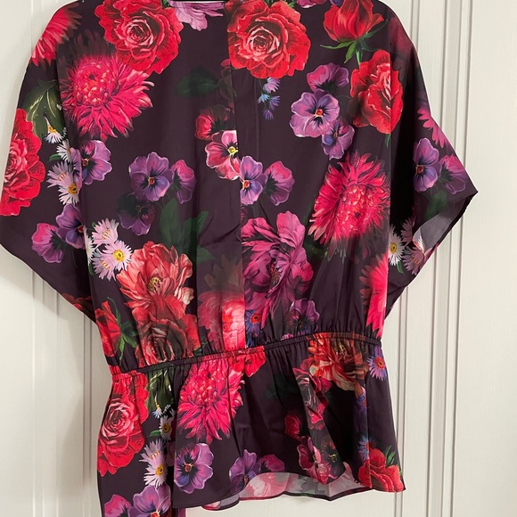 Express wrap front blouse, floral - Picture 2 of 4